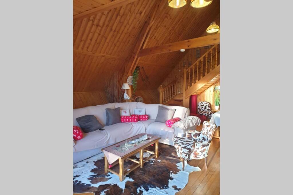 Authentique Chalet Vue Sur Le Lac Et Les Pistes ベス・エ・サンタナステーズ エクステリア 写真